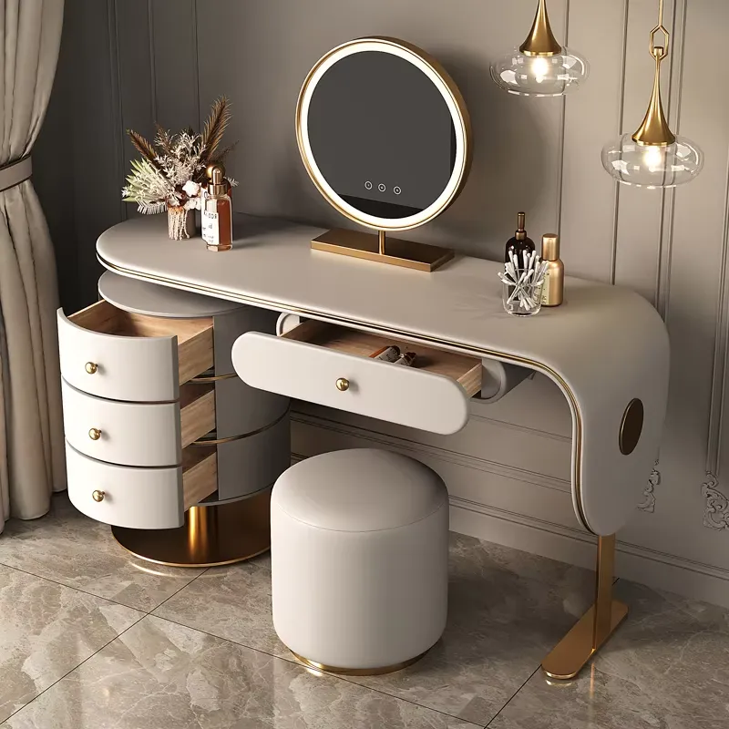 Dressing Table Vanity With Lighted Mirror - Set Meja Rias Kayu Berkualitas Tinggi