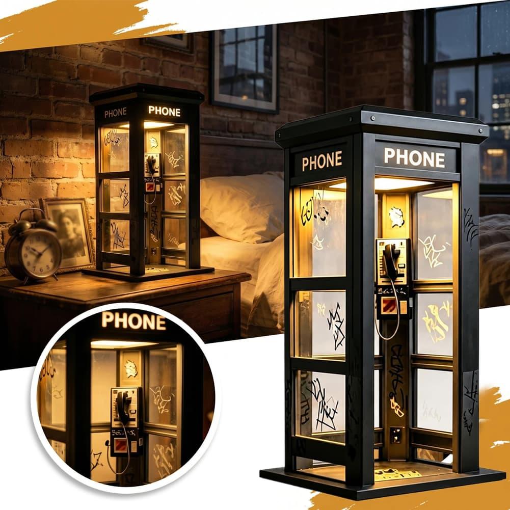 Bedroom Furniture - Lampu Meja Telepon Retro Graffiti Mini