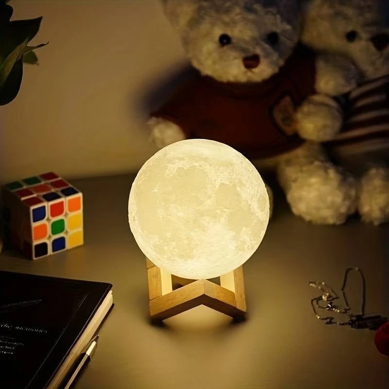 Floating Nightstand With Led Light - Lampu galaksi bulan LED 1, lampu