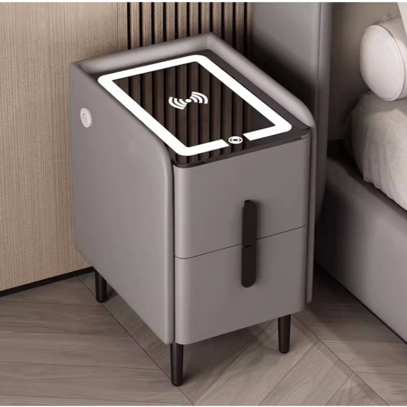 Solid Wood Nightstand 2 Drawers - Meja Samping Tempat Tidur Gaya Nordik