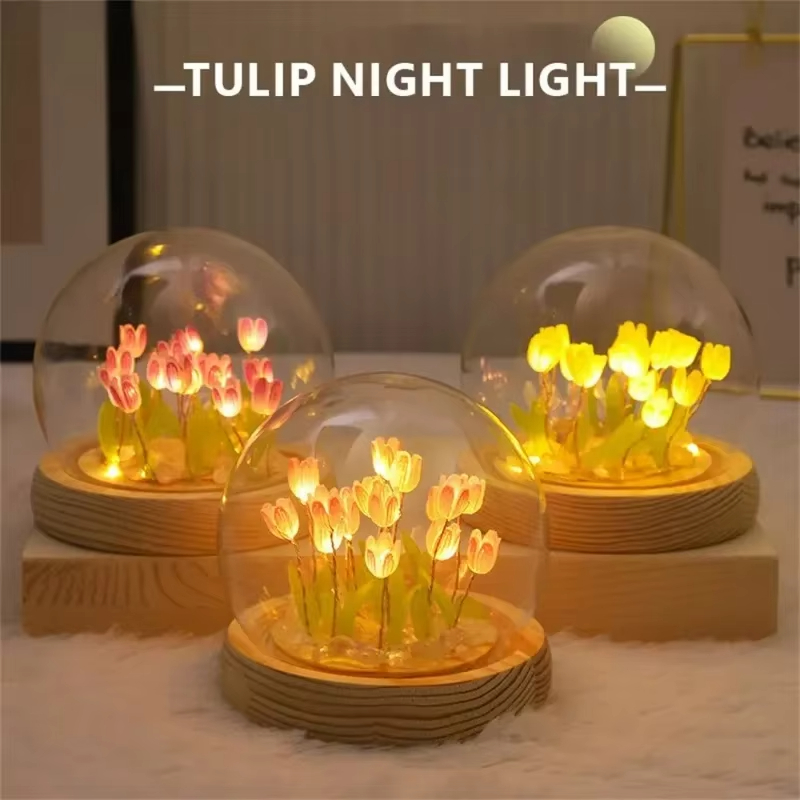 Floating Nightstand With Led Light - LED DIY buatan tangan Mini Tulip