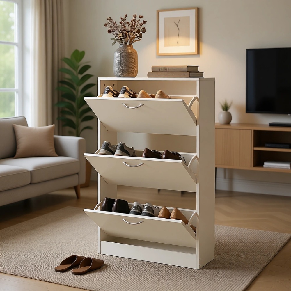 Shoe Rack Cabinet Narrow Entryway - Lemari Sepatu Sempit untuk Pintu Masuk