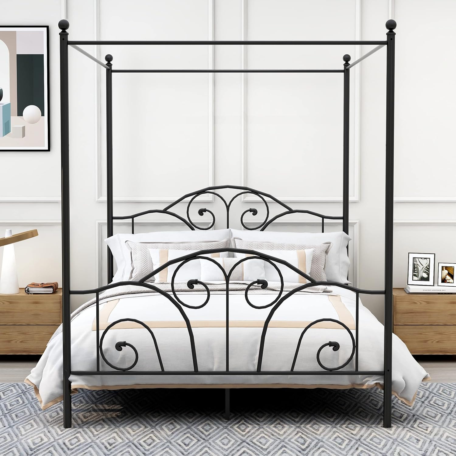 Rangka Tempat Tidur Kanopi Log - Canopy Bed Frame Metal Queen ulasan dan harga