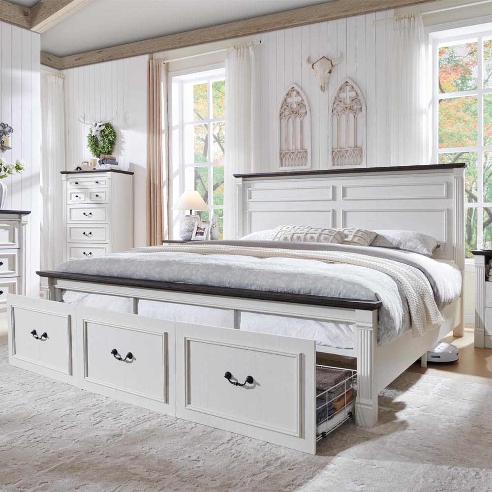Rangka Tempat Tidur King Size  - King Size Bed Frame With Storage Drawers ulasan dan harga