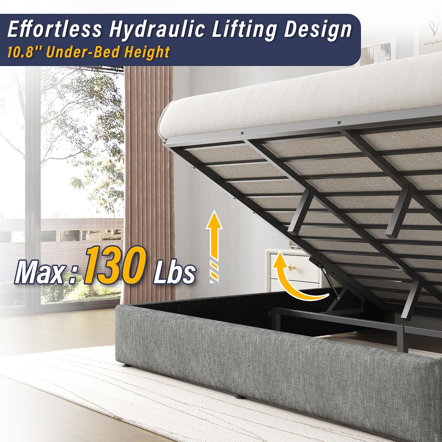 Rangka Tempat Tidur King denga - Gas Lift Storage Bed Hydraulic ulasan dan harga