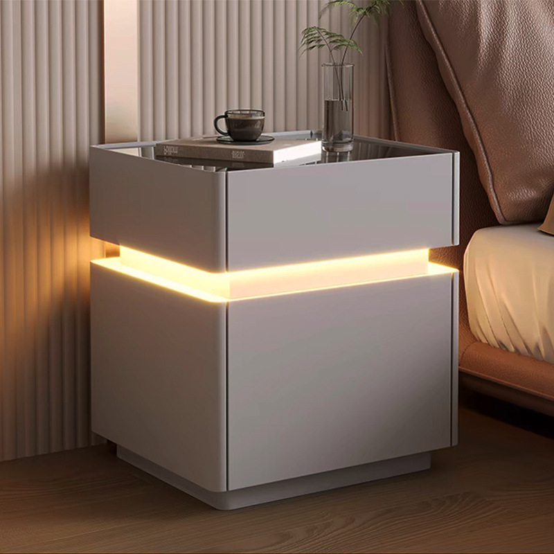 Meja Samping Tempat Tidur Pint - Solid Wood Nightstand 2 Drawers ulasan dan harga