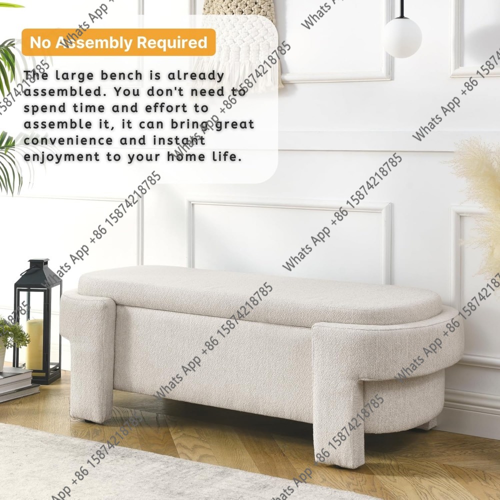 Bangku Penyimpanan Oval Berlap - Bedroom Furniture ulasan dan harga