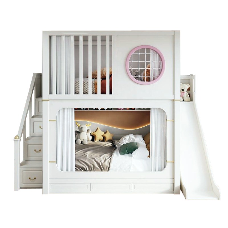 Tempat Tidur Tingkat Anak deng - Bunk Bed With Stairs And Slide ulasan dan harga