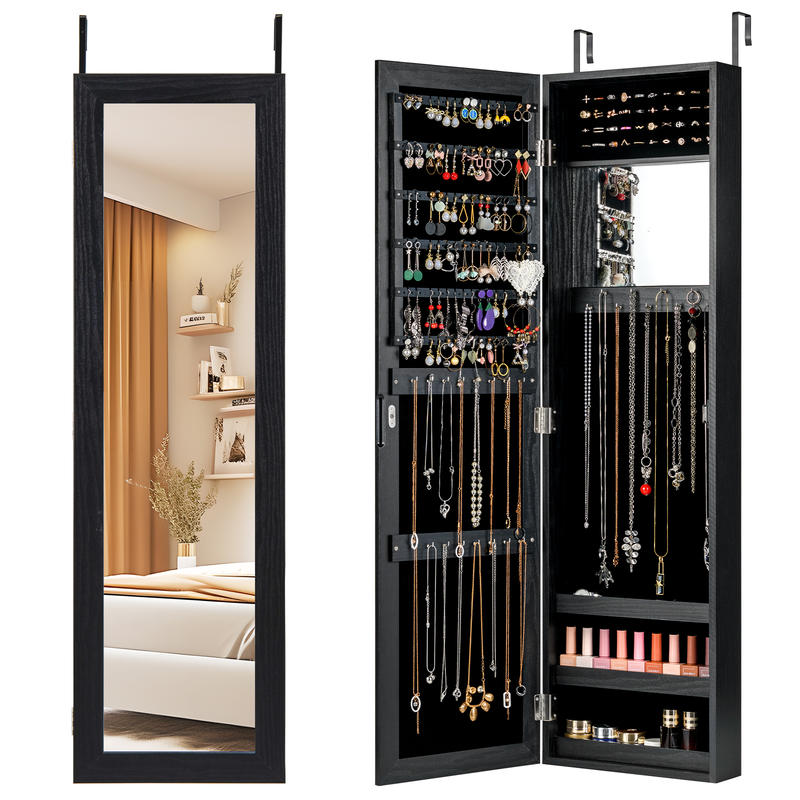 Lemari Perhiasan Terkunci, Kab - Full Length Mirror Jewelry Armoire ulasan dan harga