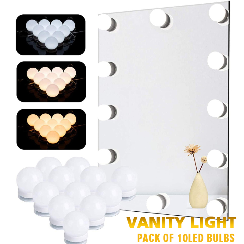 Lampu cermin rias LED USB, lam - Dressing Table Vanity With Lighted Mirror ulasan dan harga