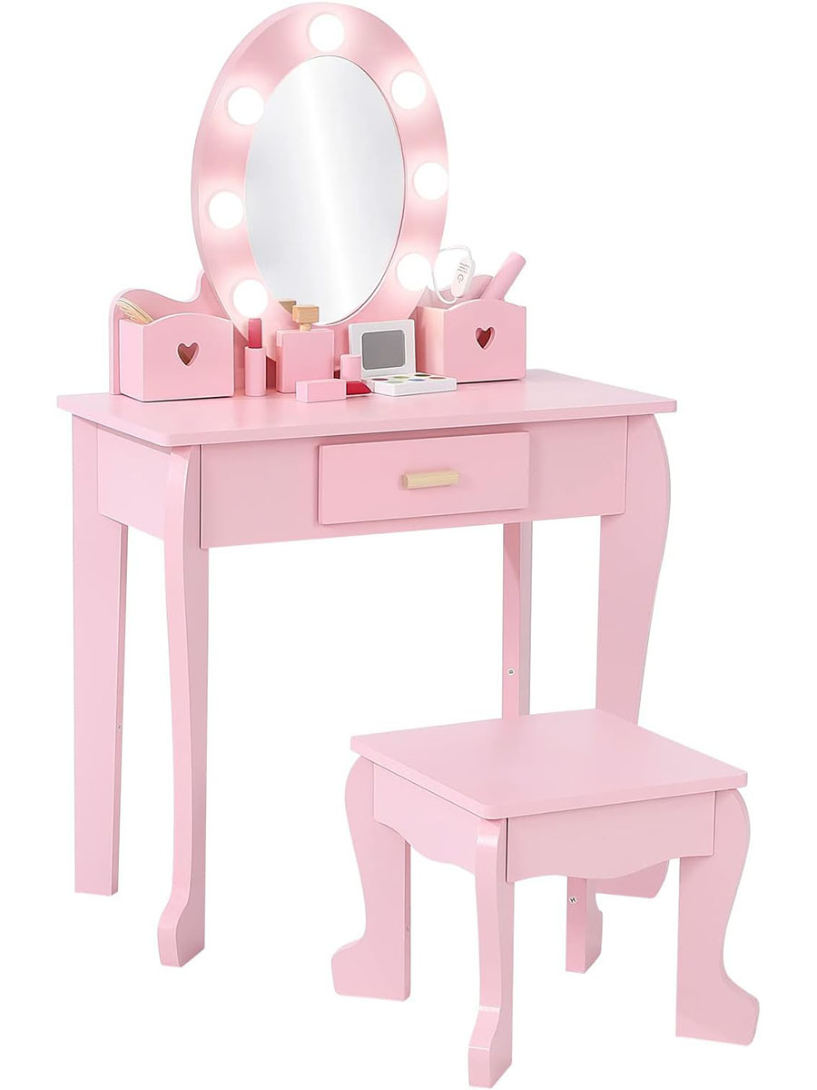 Set Meja Rias dan Kursi Anak d - Dressing Table Vanity With Lighted Mirror ulasan dan harga