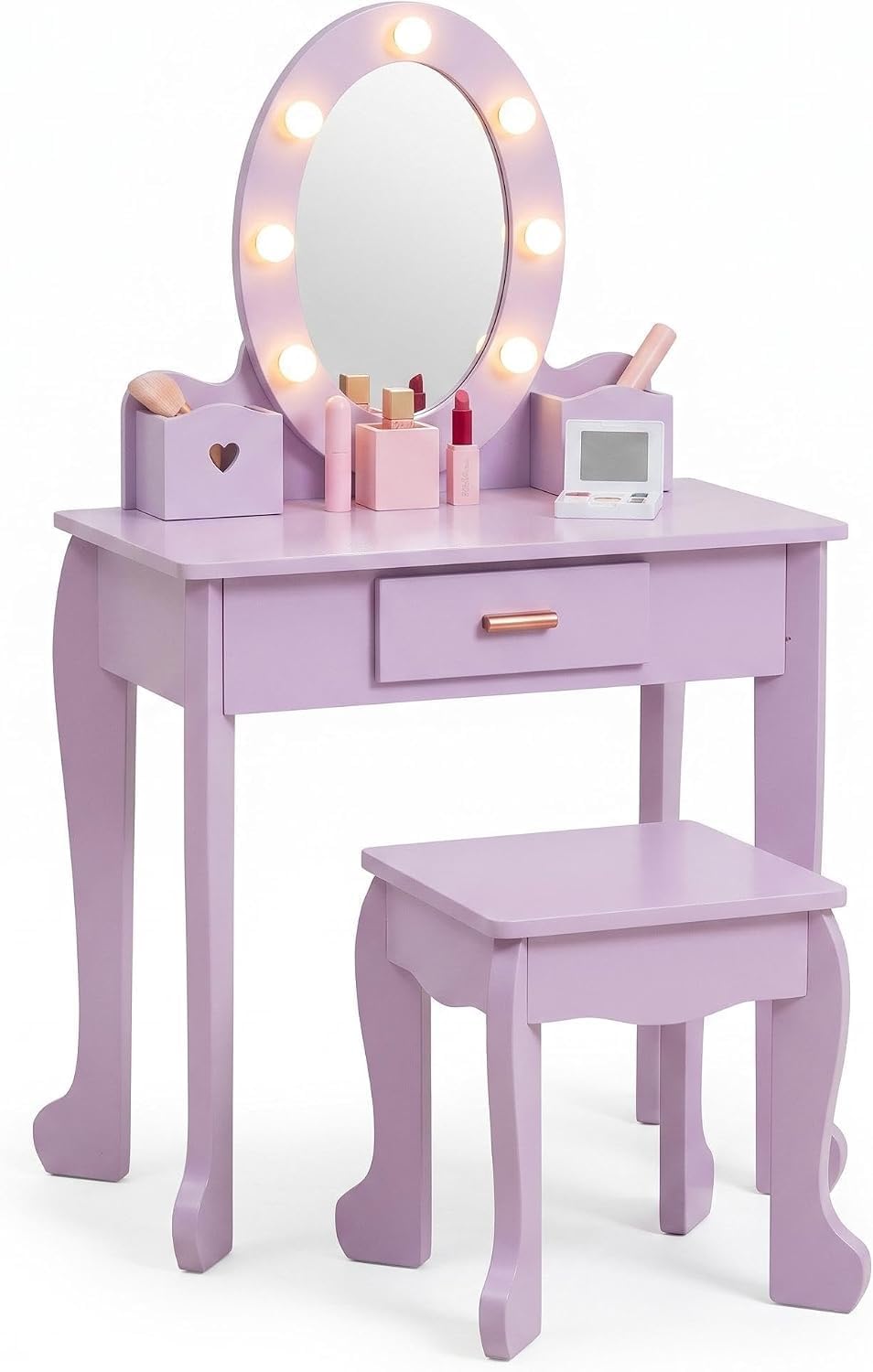 Set Meja Rias dan Kursi Anak d - Dressing Table Vanity With Lighted Mirror ulasan dan harga