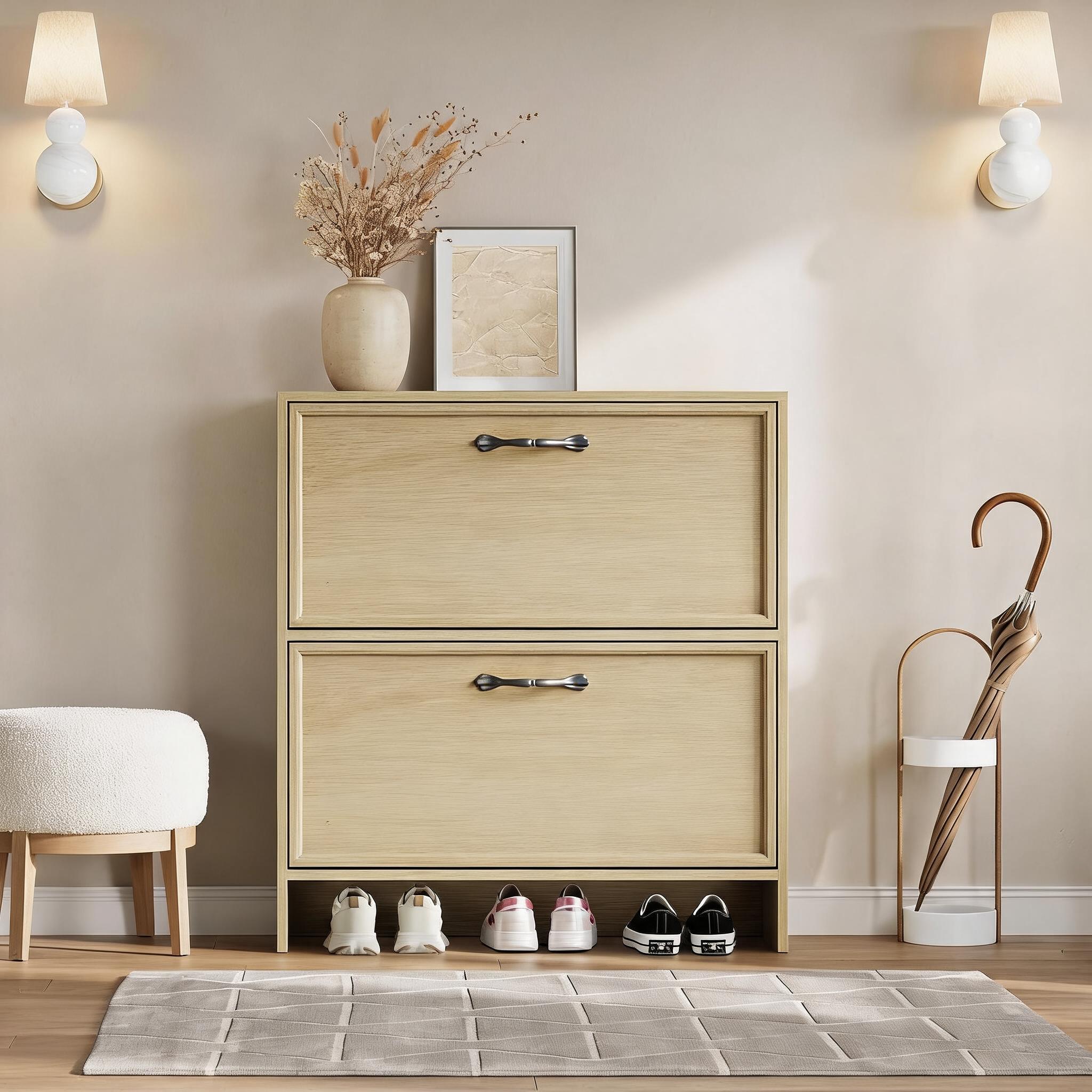 2 Laci Kabinet Sepatu Lipat De - Shoe Rack Cabinet Narrow Entryway ulasan dan harga