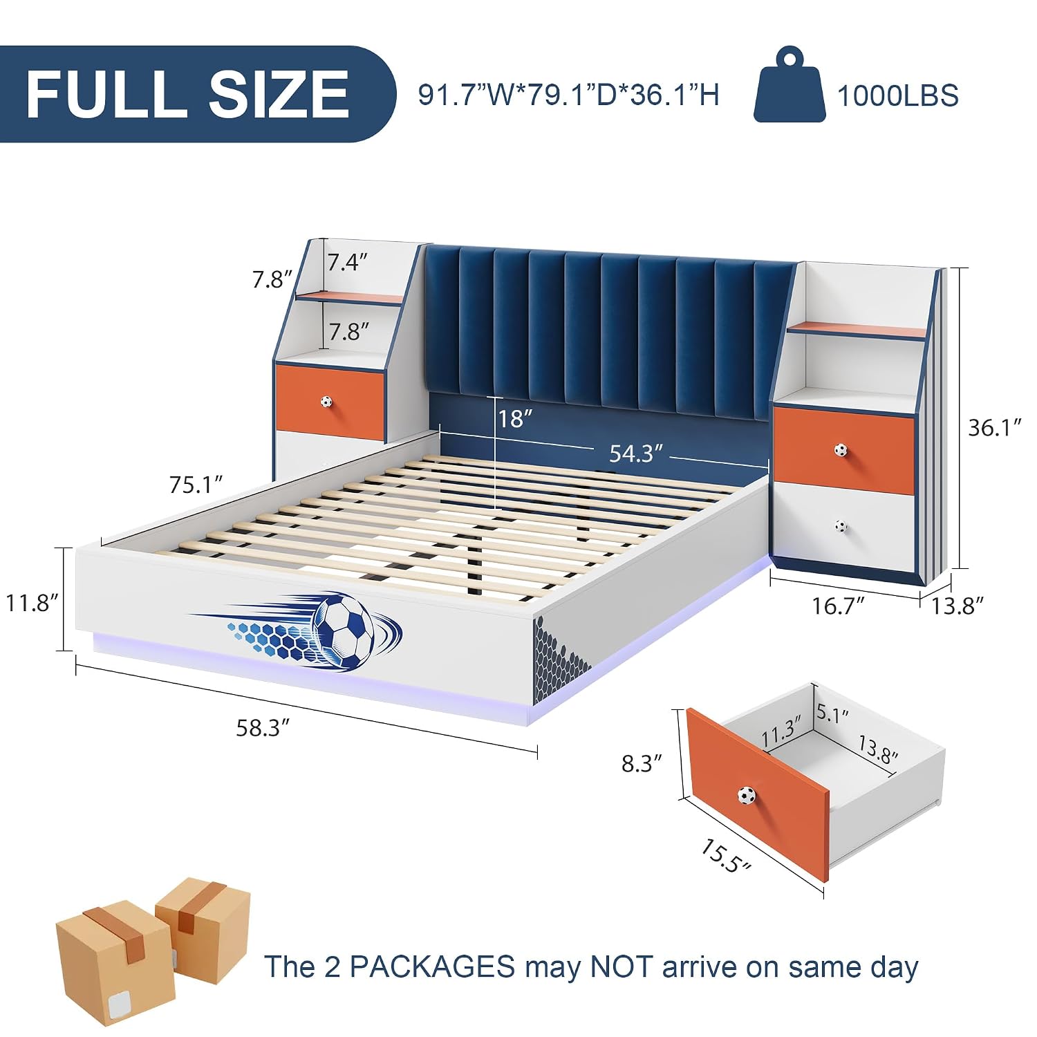 Tempat Tidur Mengambang Ukuran - Floating Nightstand With Led Light ulasan dan harga