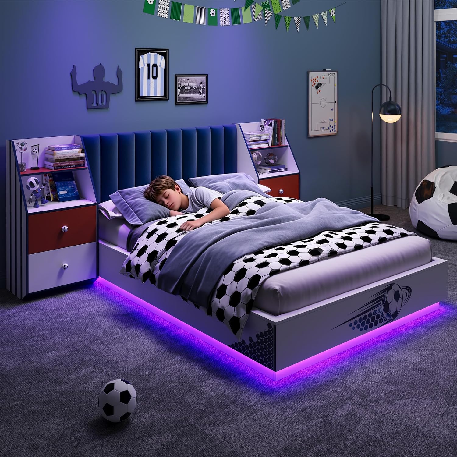 Tempat Tidur Mengambang Ukuran - Floating Nightstand With Led Light ulasan dan harga