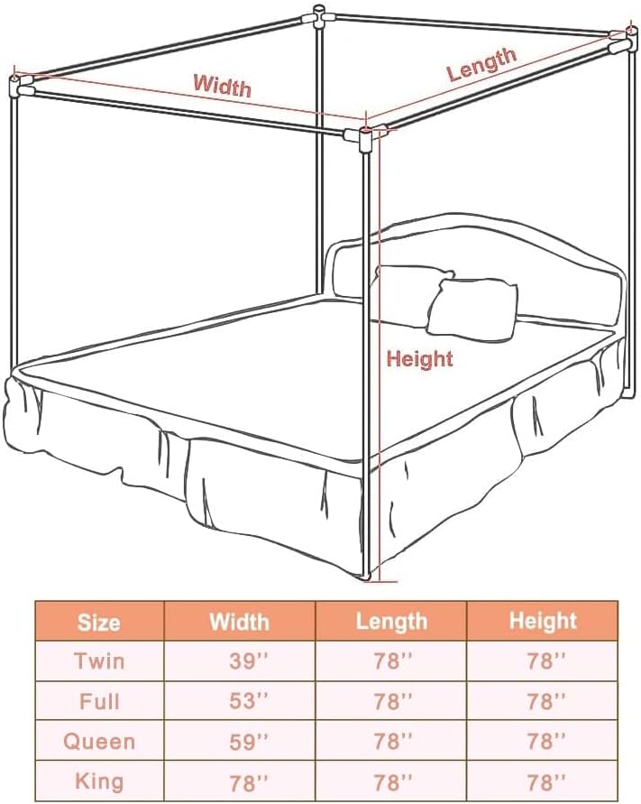 Rangka Tempat Tidur Kanopi Sta - Canopy Bed Frame Metal Queen ulasan dan harga