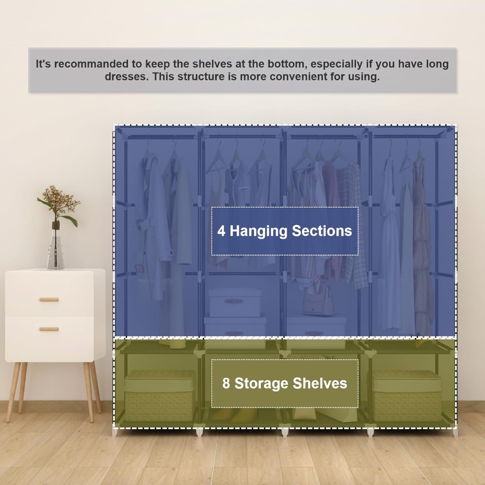 Lemari Pakaian Portabel Pengir - Wardrobe Closet Portable Fabric Cover ulasan dan harga
