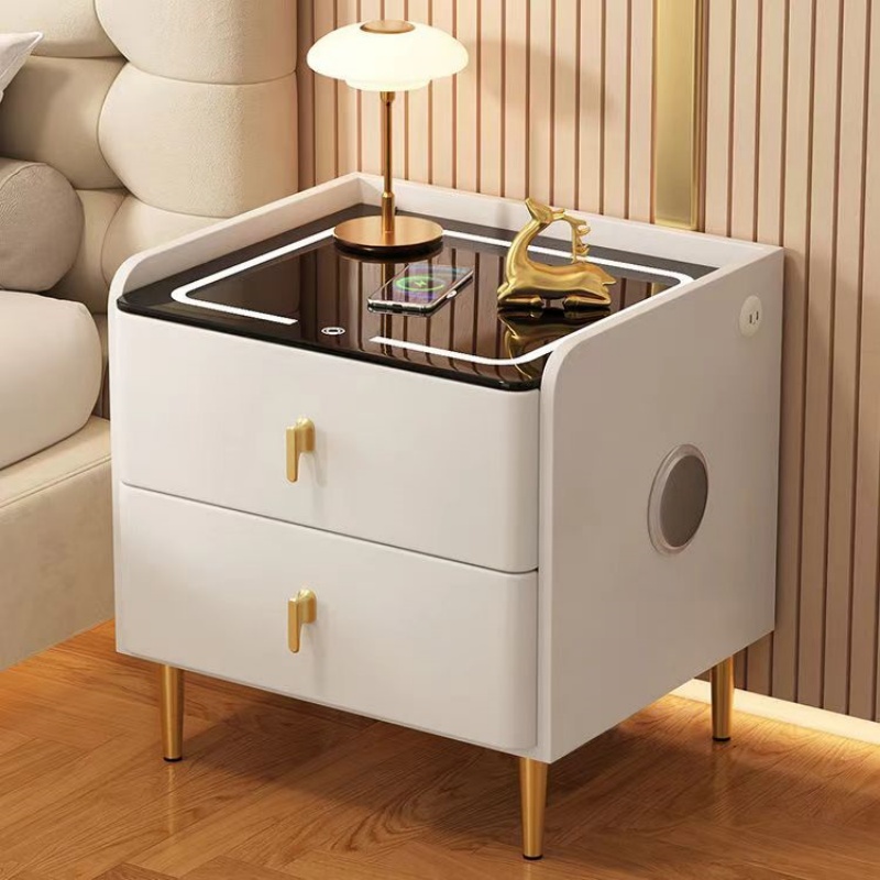 Meja Samping Tempat Tidur Kayu - Solid Wood Nightstand 2 Drawers ulasan dan harga