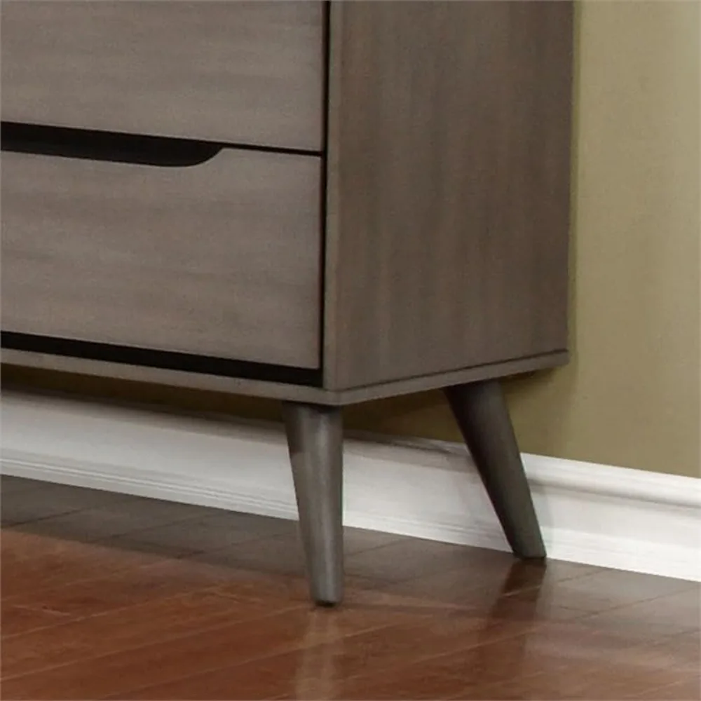 Nakas kayu solid/veneer kayu/M - Solid Wood Nightstand 2 Drawers ulasan dan harga