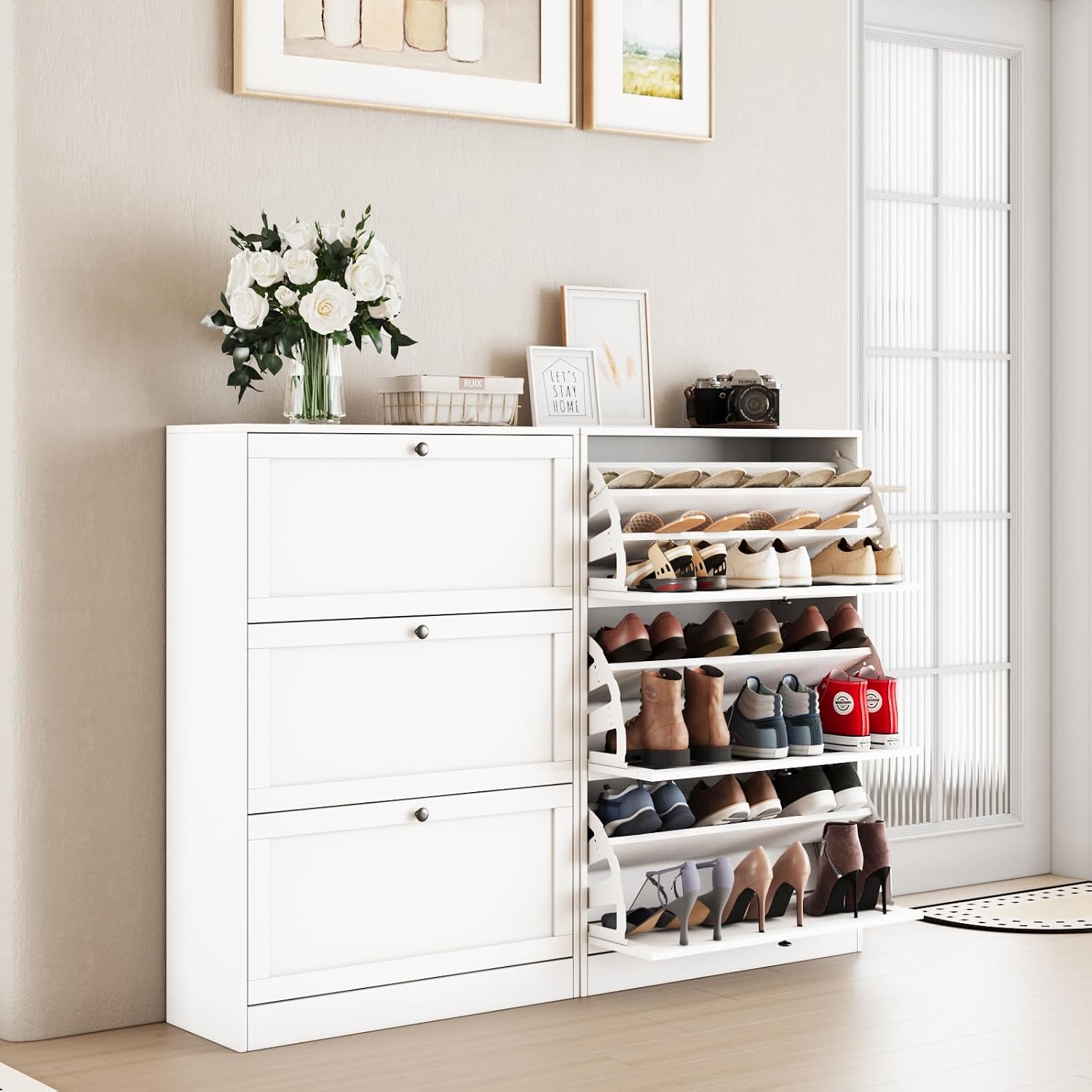 Lemari Penyimpanan Sepatu, Org - Shoe Rack Cabinet Narrow Entryway ulasan dan harga