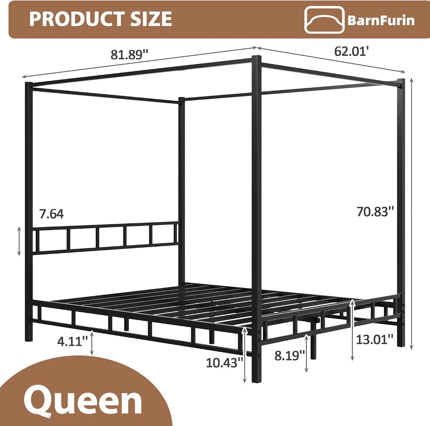 Rangka Tempat Tidur Kanopi Log - Canopy Bed Frame Metal Queen ulasan dan harga