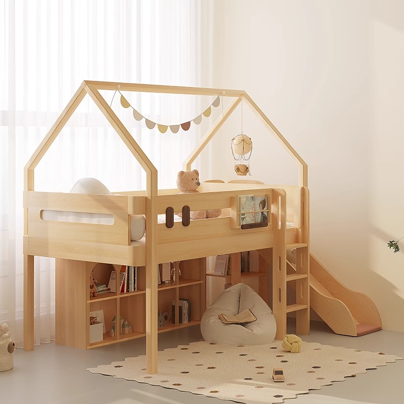 Tempat tidur susun dengan pero - Bunk Bed With Stairs And Slide ulasan dan harga