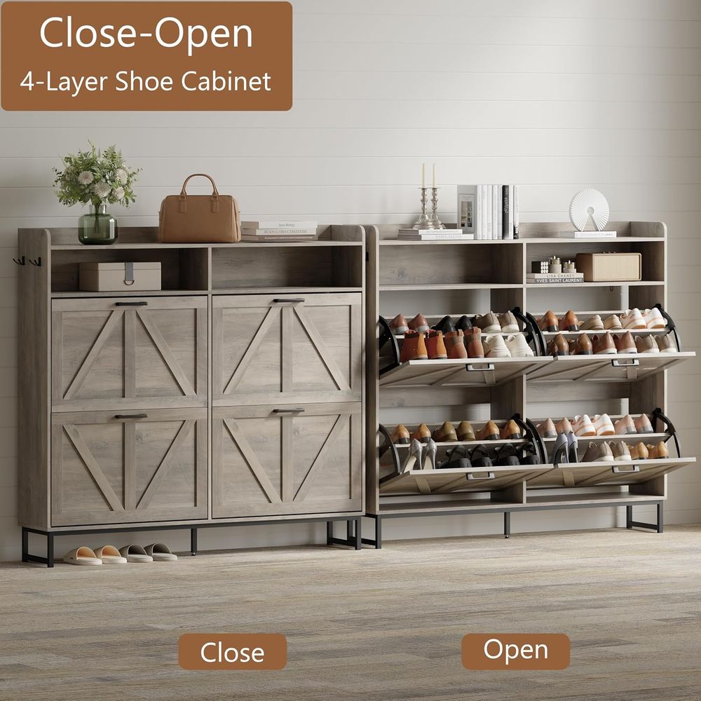 Lemari Penyimpanan Sepatu deng - Shoe Rack Cabinet Narrow Entryway ulasan dan harga