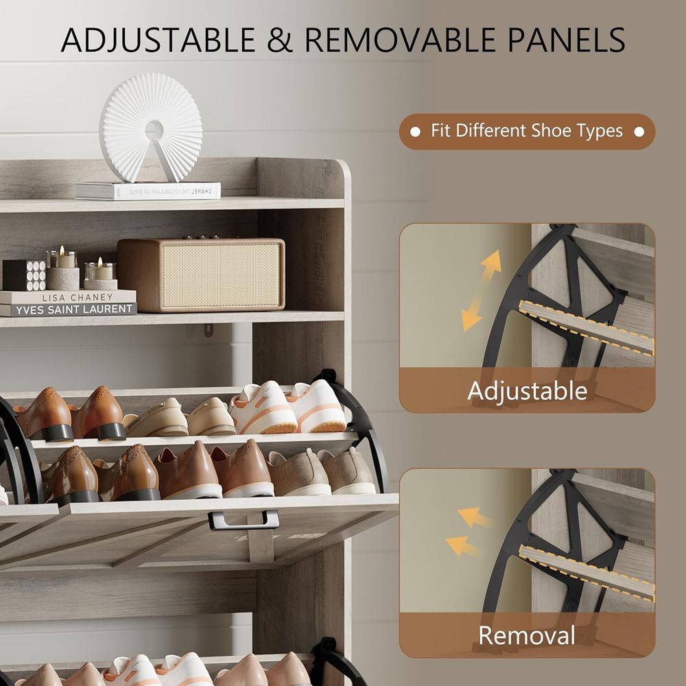 Lemari Penyimpanan Sepatu deng - Shoe Rack Cabinet Narrow Entryway ulasan dan harga