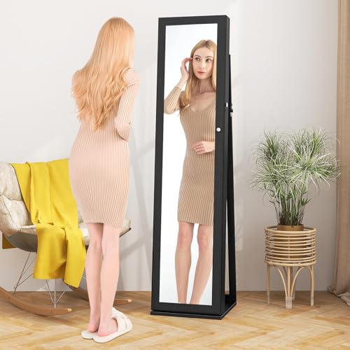Lemari Perhiasan dengan Cermin - Full Length Mirror Jewelry Armoire ulasan dan harga